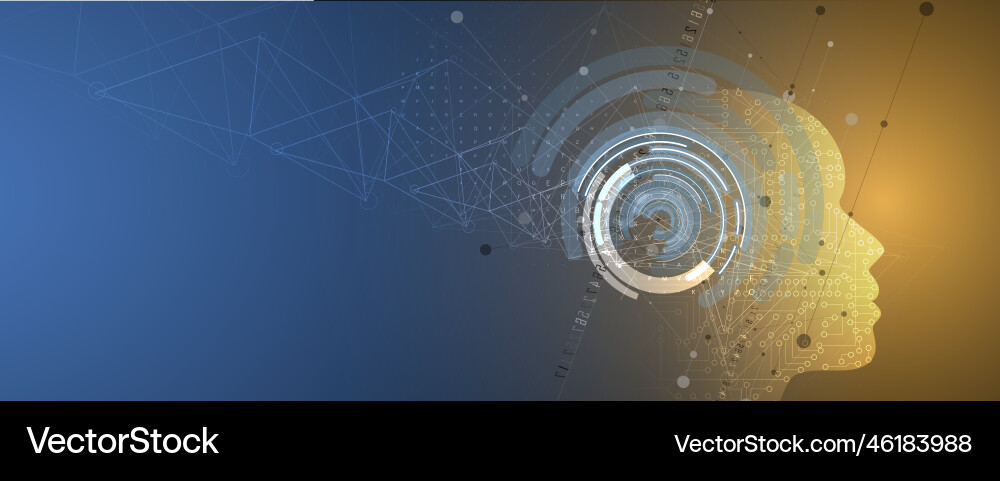 Artificial intelligence technology web background Artificial intelligence technology web background Vector Image
