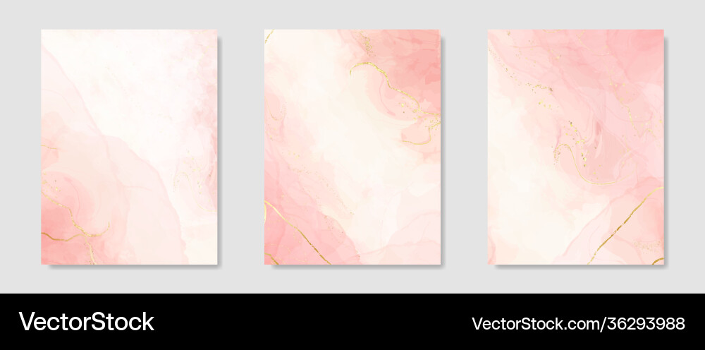 Collection abstract pink liquid watercolor Collection abstract pink liquid watercolor vector image