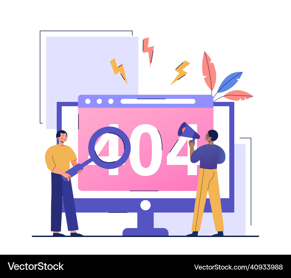 Concept of 404 error Concept of 404 error vector image