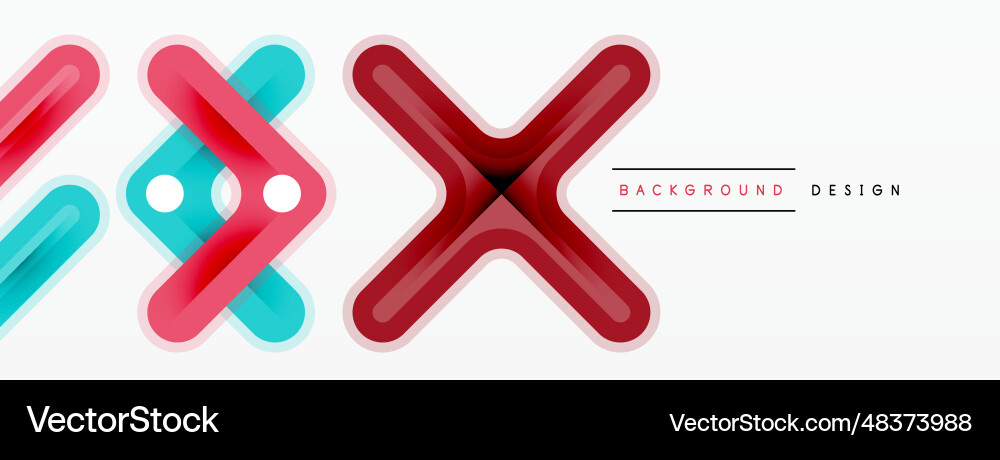 Cross line background minimal geometric template Vector Image