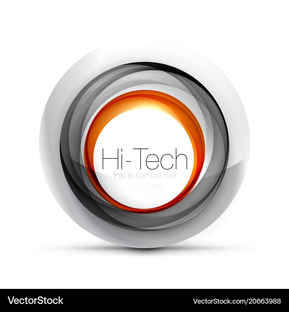 Digital techno sphere web banner button or icon Digital techno sphere web banner button or icon vector image