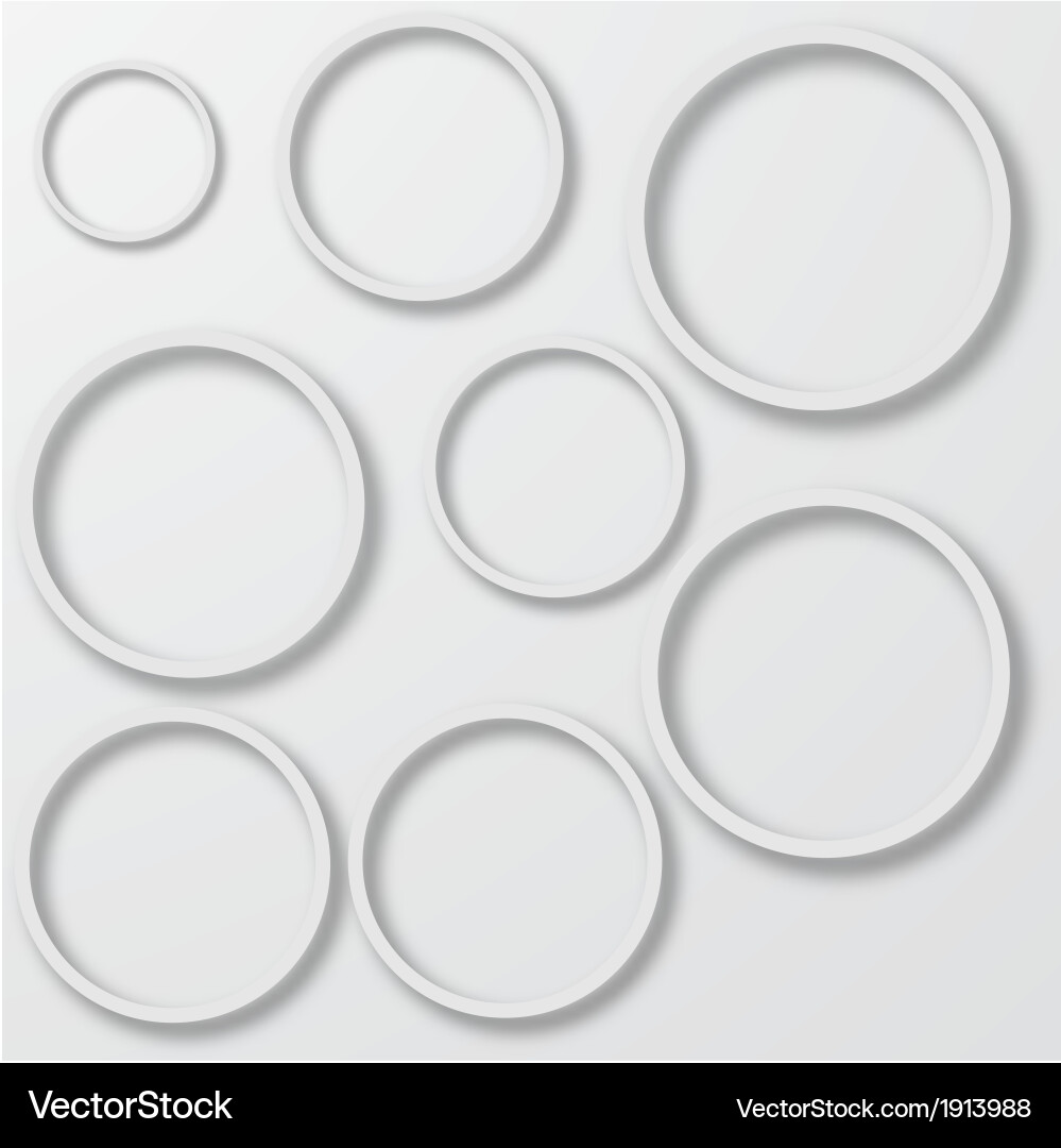 Drawn circles abstract background pattern vector image