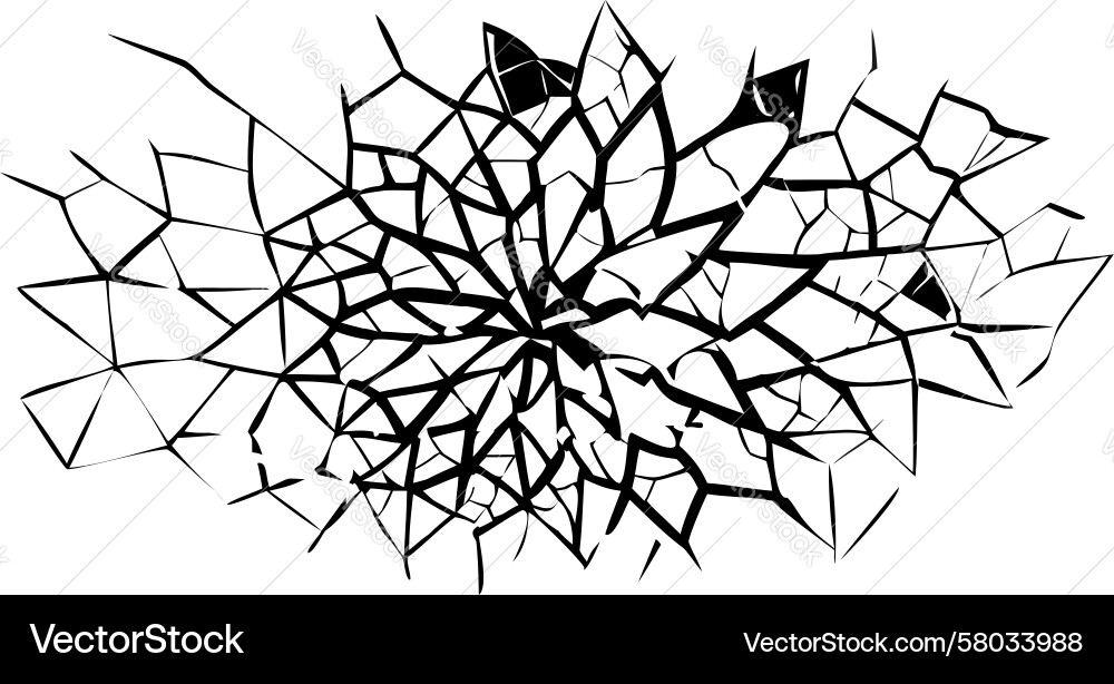 Exploding Crack Burst Texture Vector Image