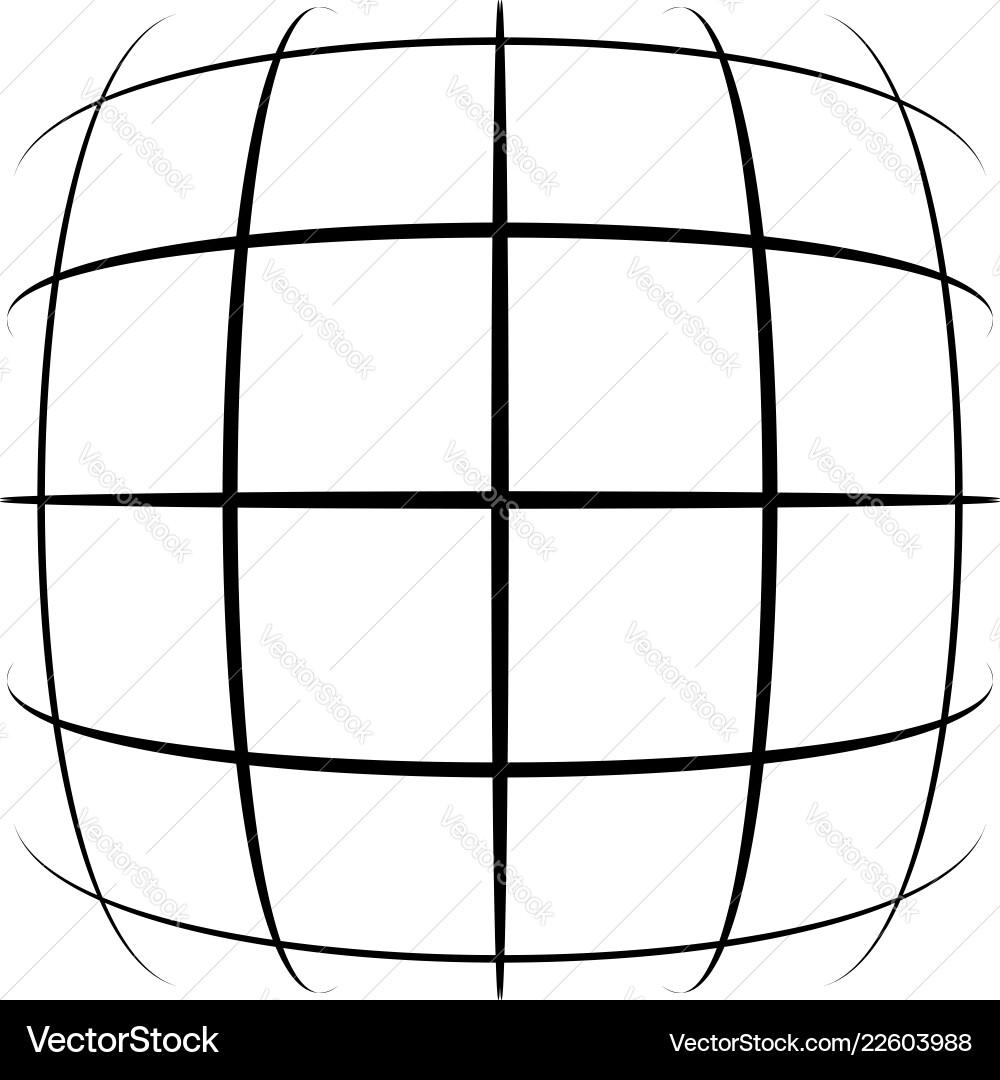 Grid mesh lattice with distortion warp effect Grid mesh lattice with distortion warp effect vector image