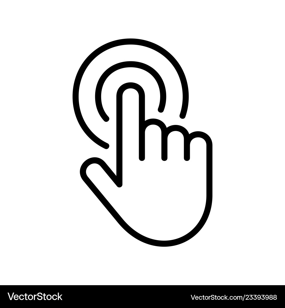 Hand Click Cursor Icon vector image