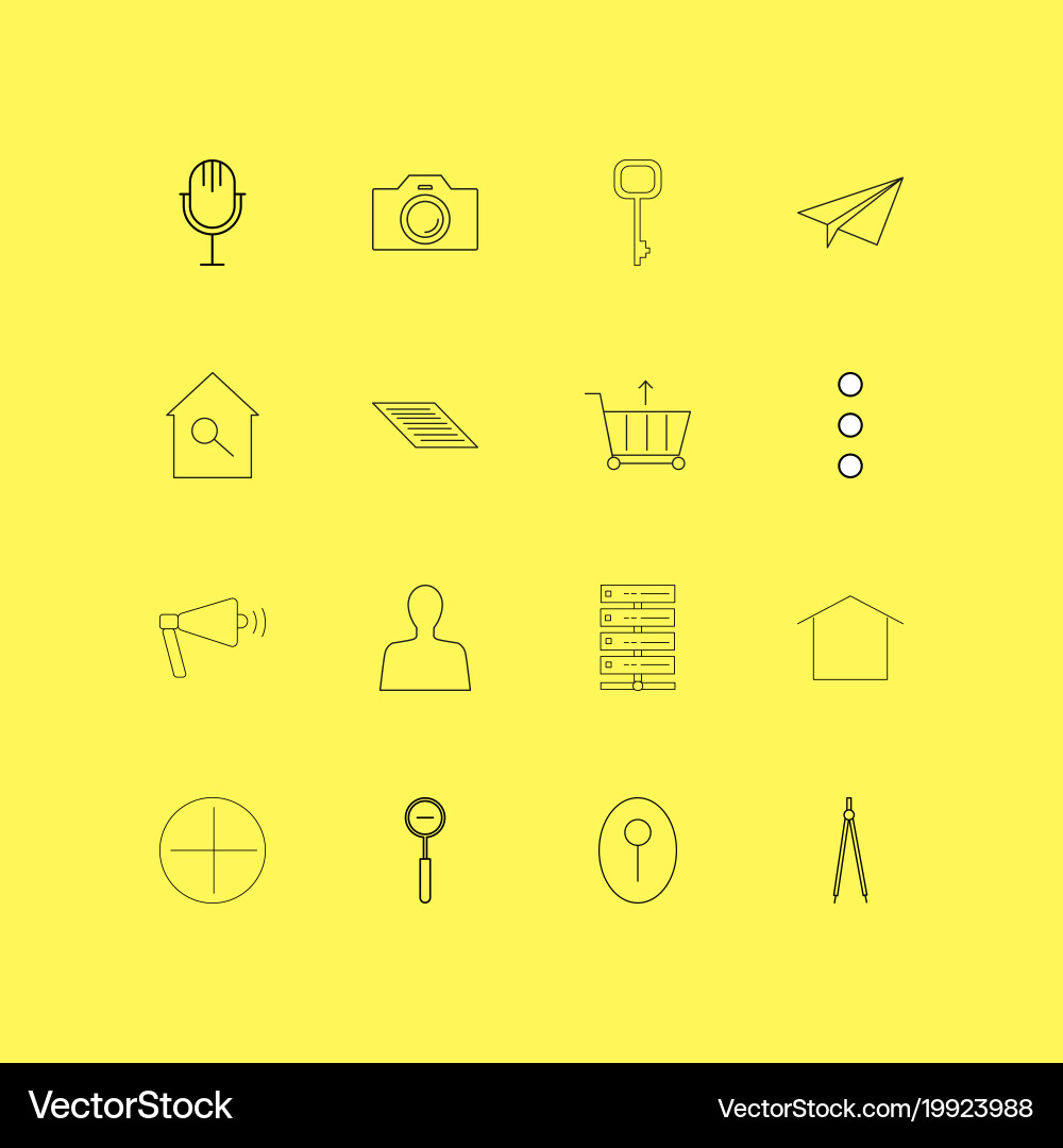 Internet of things linear icon set simple outline vector image