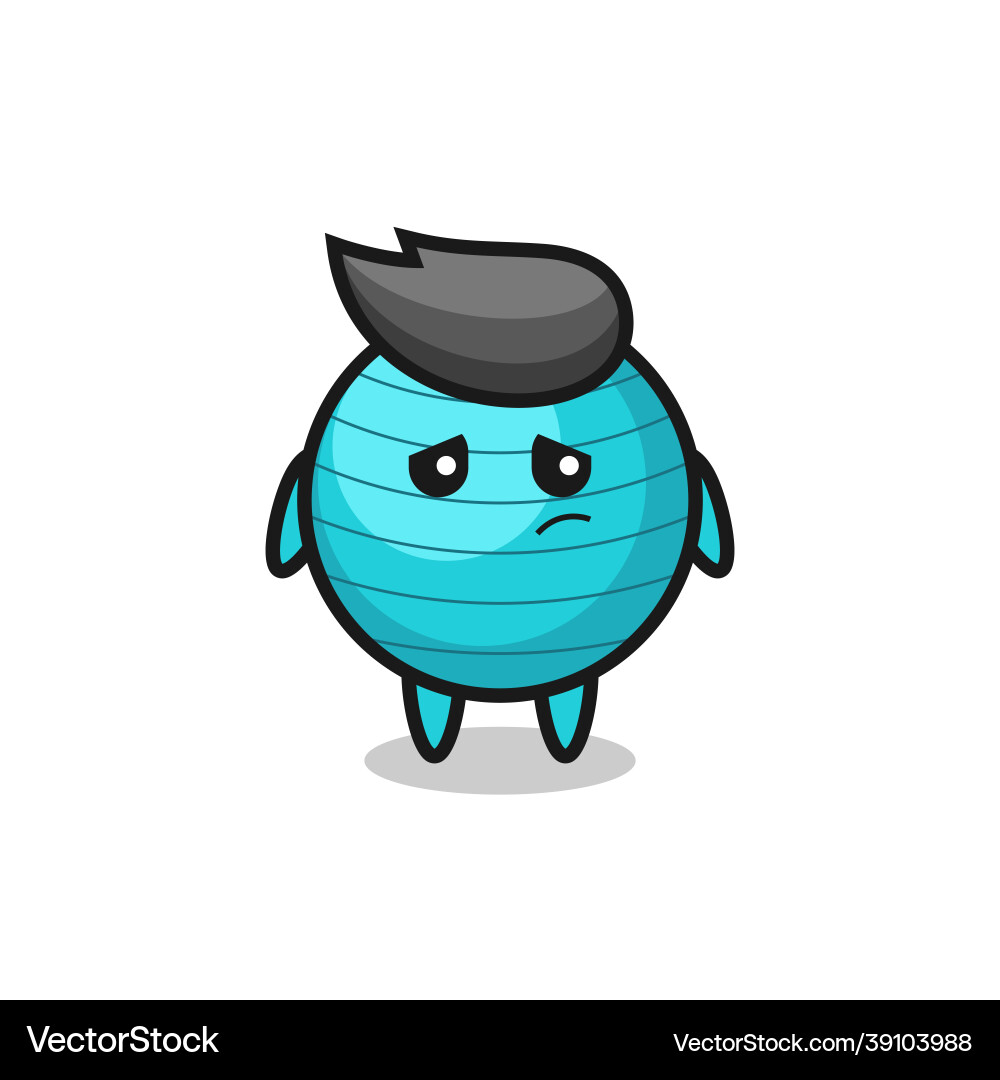 Lazy gesture of exercise ball cartoon character Lazy gesture of exercise ball cartoon character Vector Image