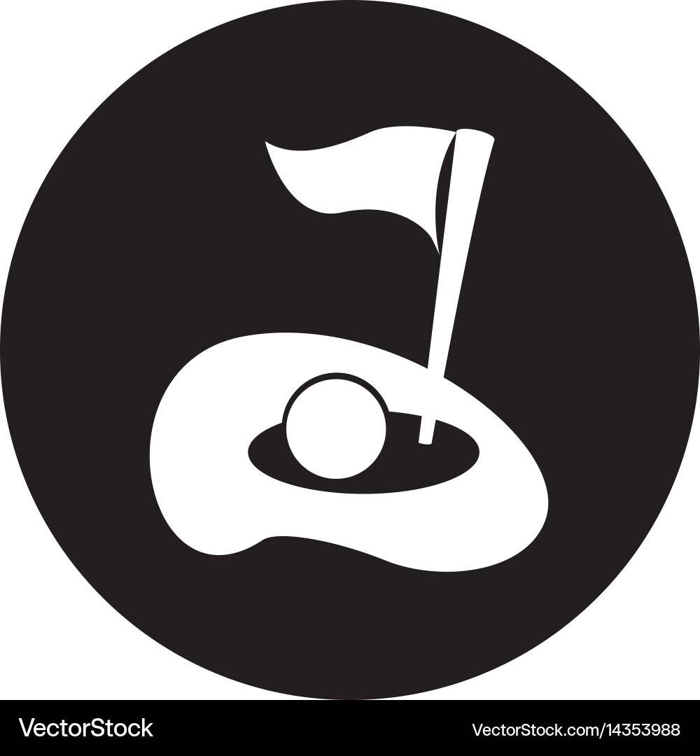 Minigolf Hole Icon vektorbild