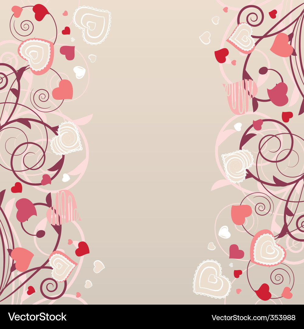 Pattern with red contour shapes Vector Image