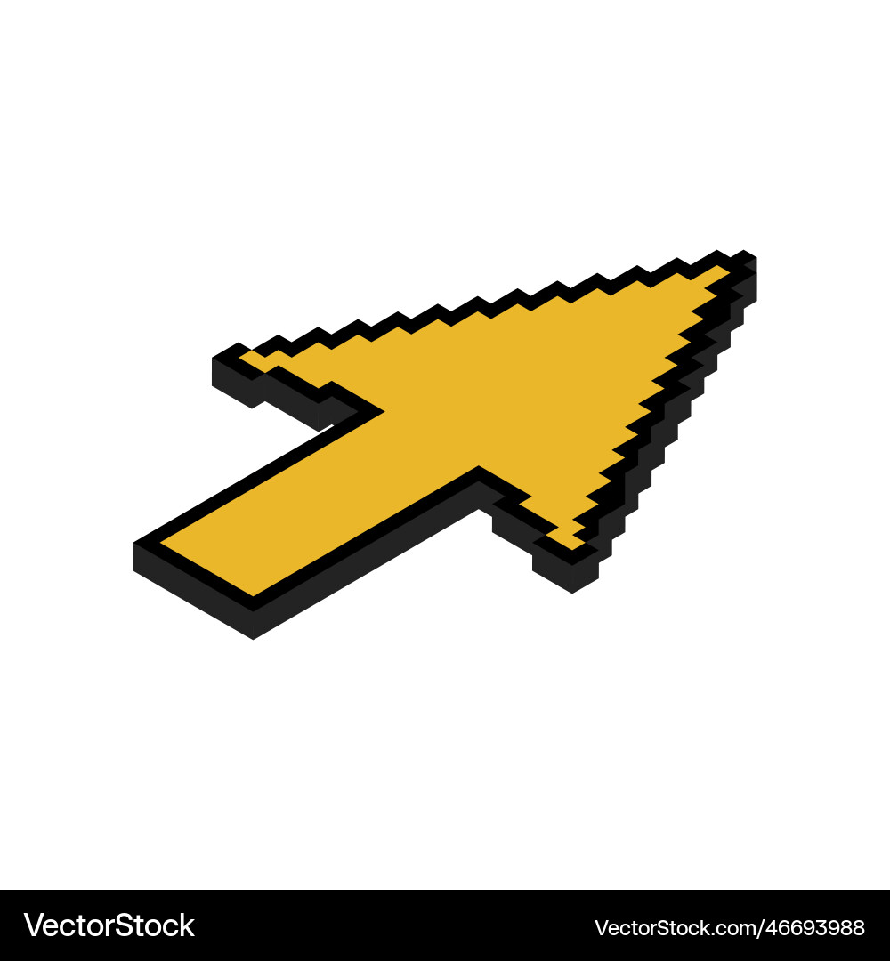 Pfeil isometrische Pixel-Symbol Web Cursor klicken Maus Pfeil isometrische Pixel-Symbol Web Cursor klicken Maus vektorbild