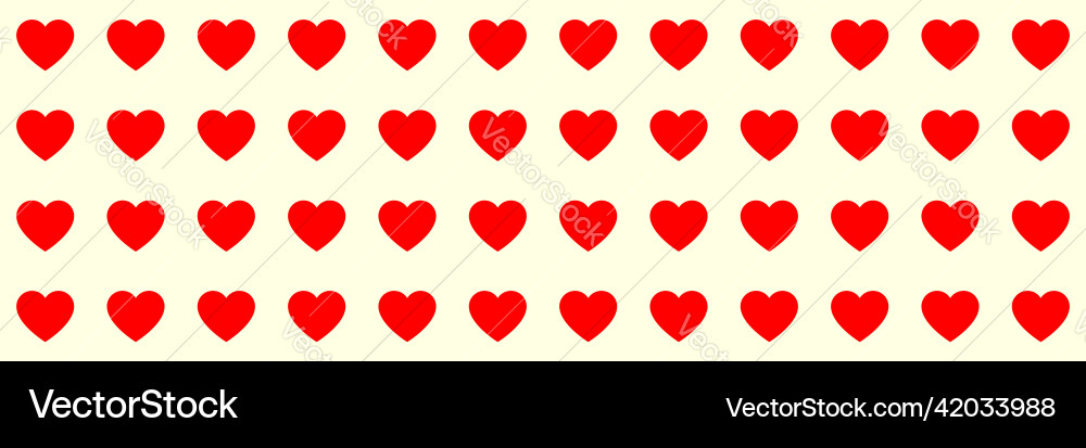 Seamless repeatable heart shape icon pattern Seamless repeatable heart shape icon pattern vector image
