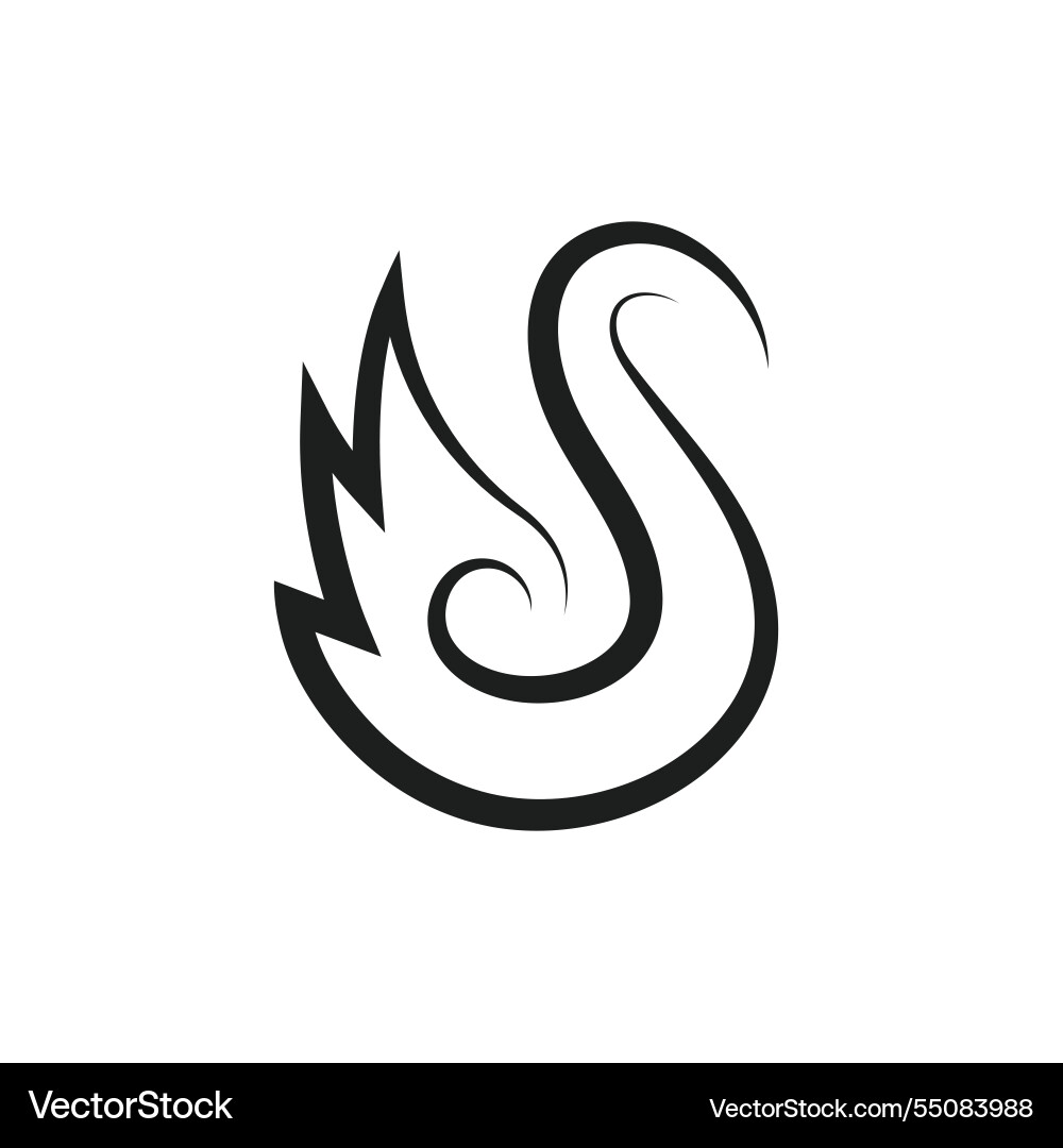 Swan icon element concept design template Vector Image