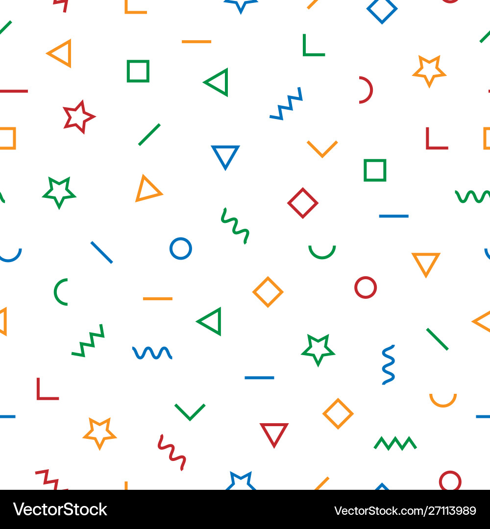 Abstract memphis style seamless pattern Abstract memphis style seamless pattern vector image