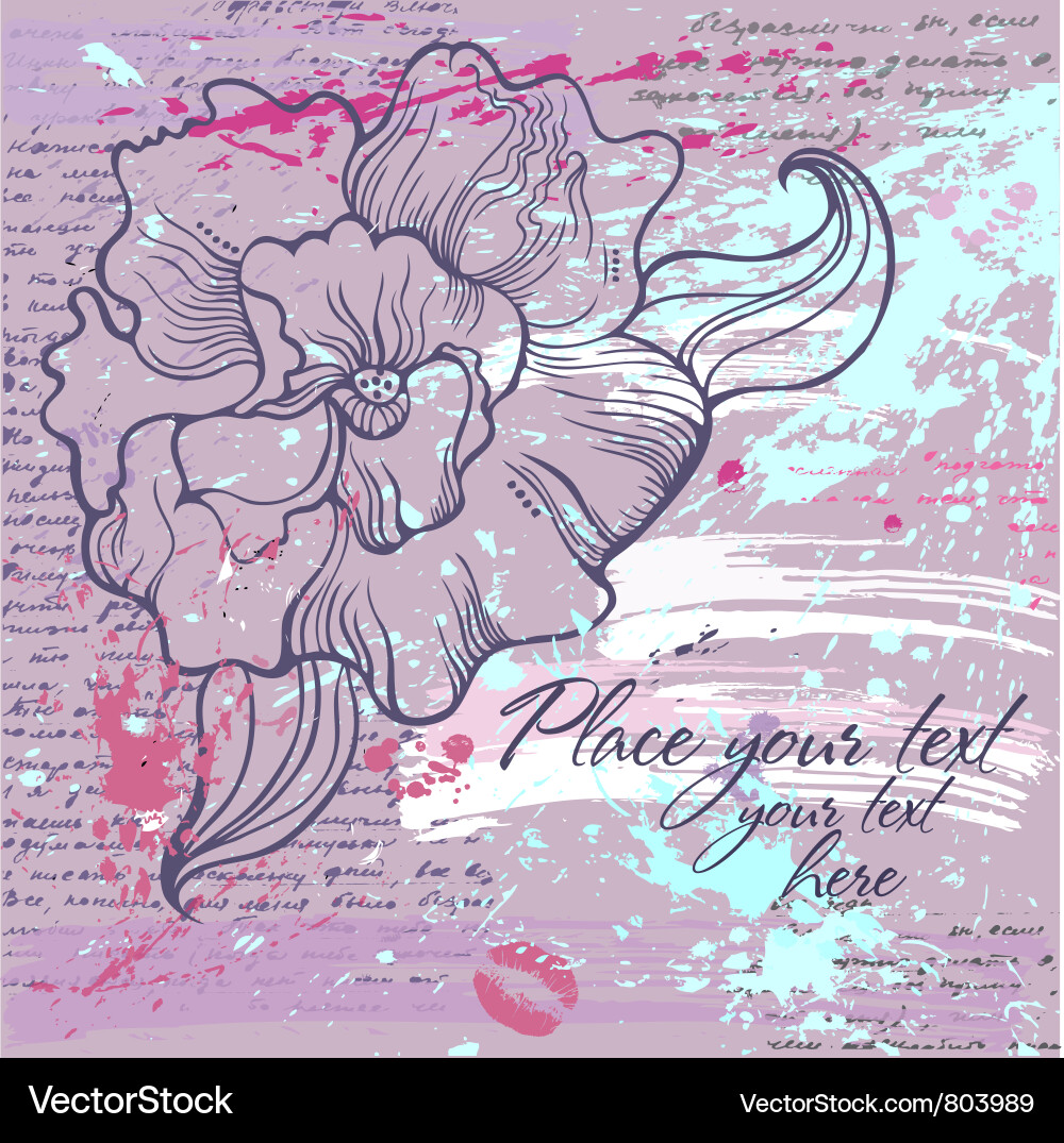 Background with magnolia Vector Image