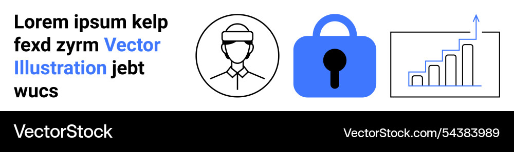 Business elements with icons representing security Business elements with icons representing security Vector Image