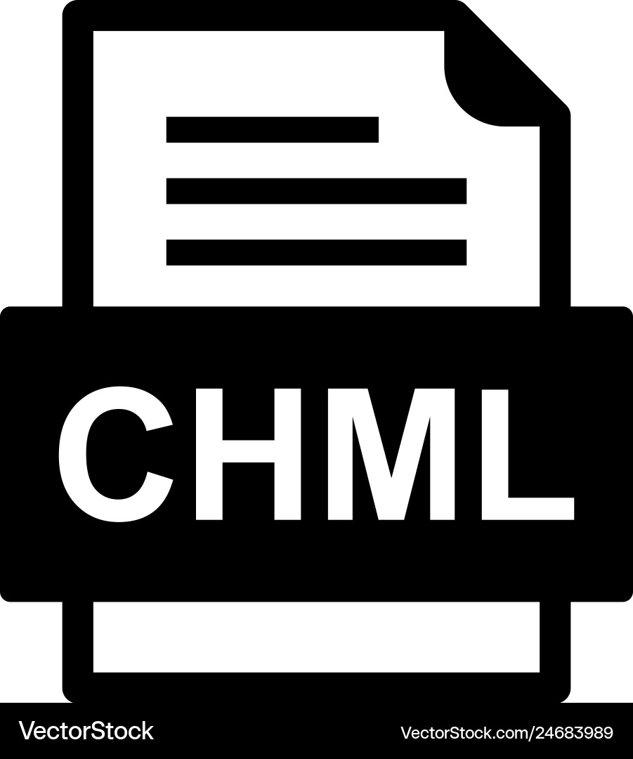 Chml file document icon vector image