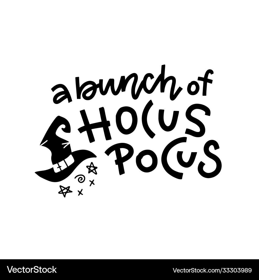 Creative hand lettering halloween quote - a bunch Creative hand lettering halloween quote - a bunch vector image