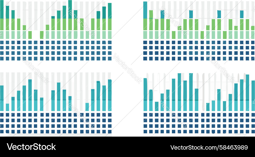 Data Performance Charts & Graphs Vector Image