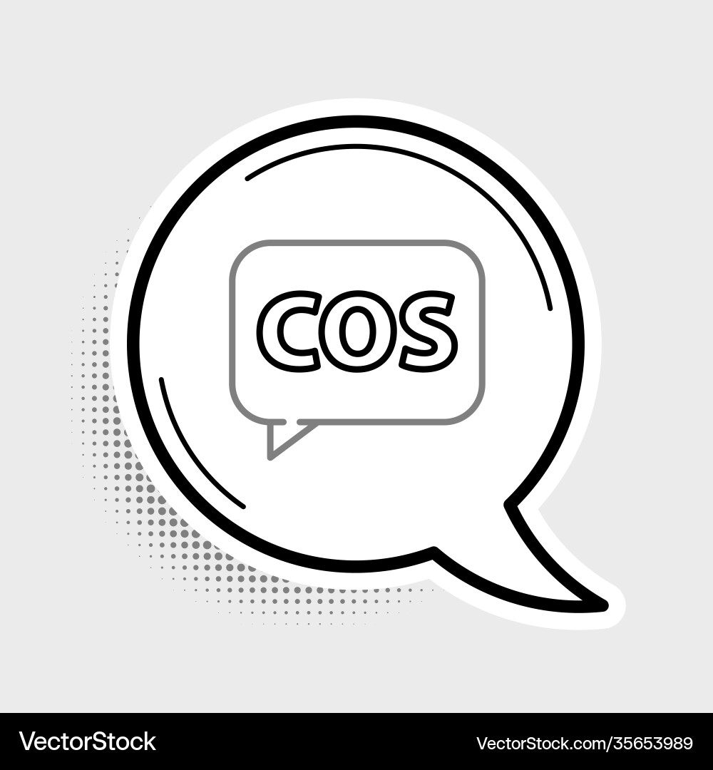 Line mathematics function cosine icon isolated Line mathematics function cosine icon isolated Vector Image