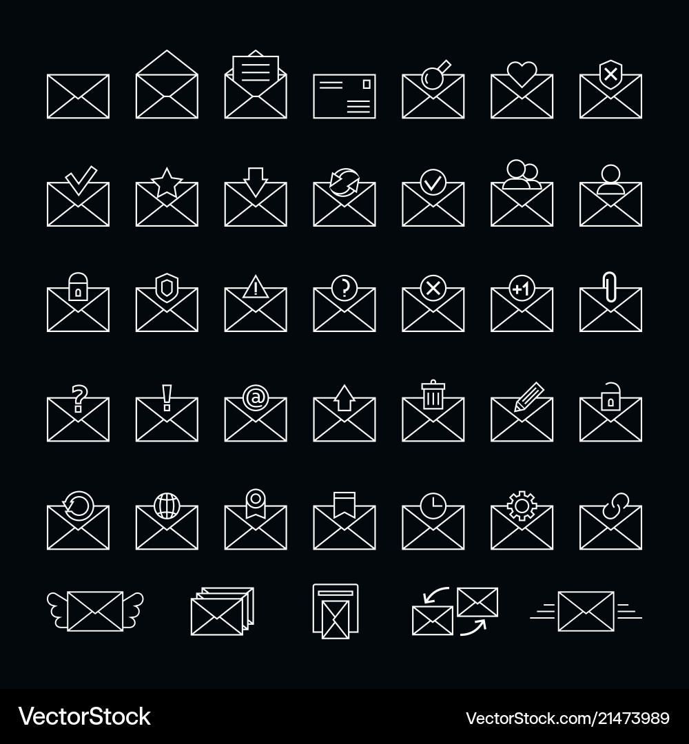 Message icons vector image
