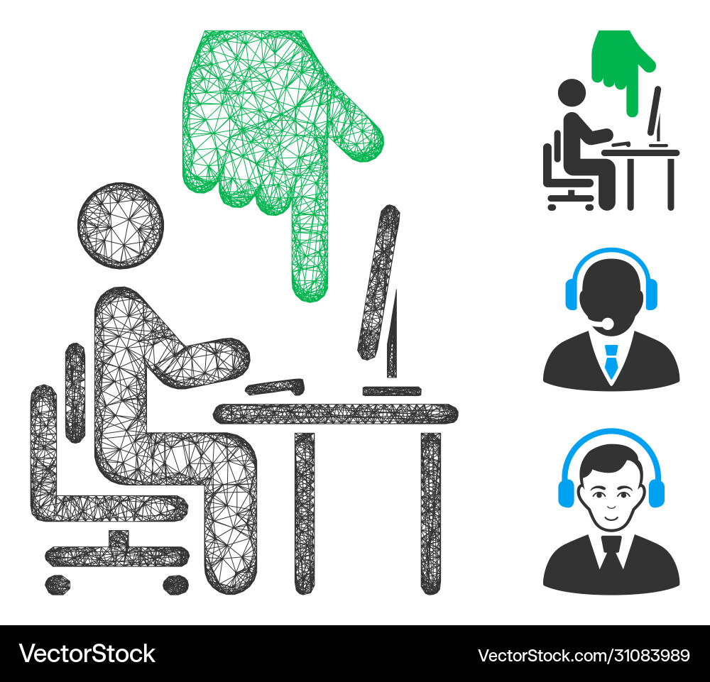 Office use polygonal web mesh Office use polygonal web mesh vector image