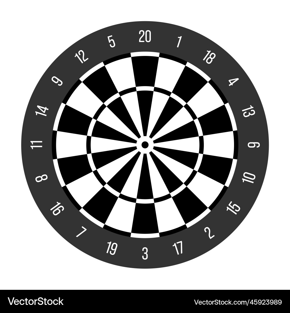 Official dartboard for dart-throwing competitive Official dartboard for dart-throwing competitive Vector Image