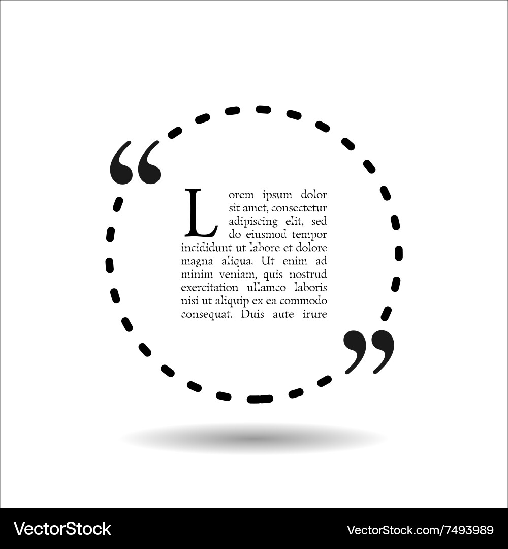Quote empty text bubble frame ball is round Vector Image