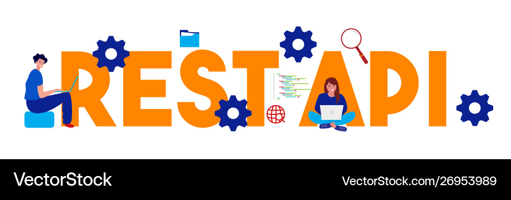 REST API Concepts vector image