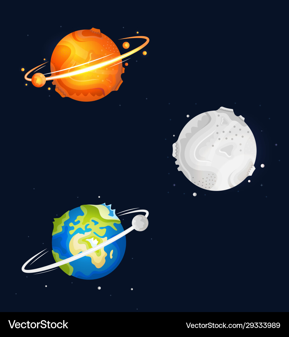 Set space objects Set space objects vector image