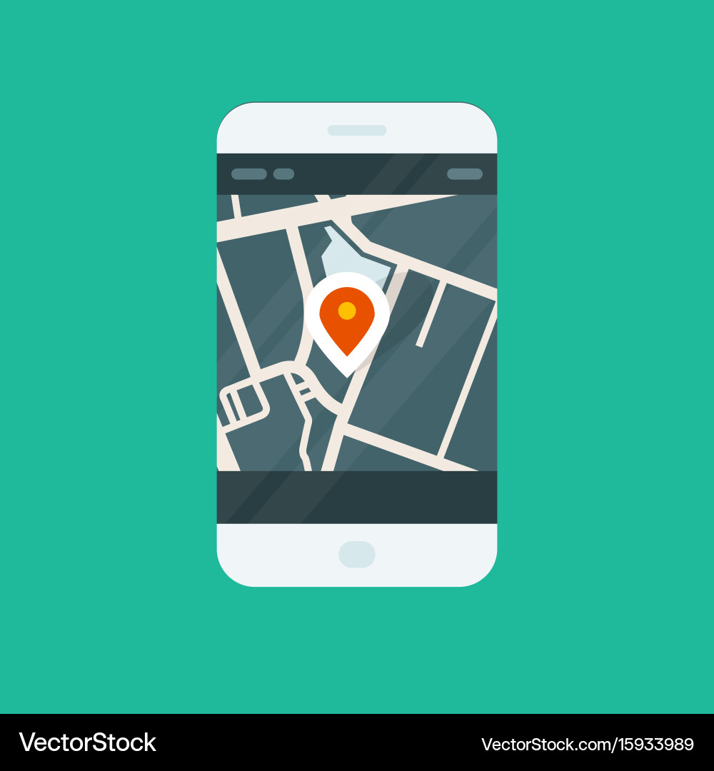 Smartphone Navigation App vector image