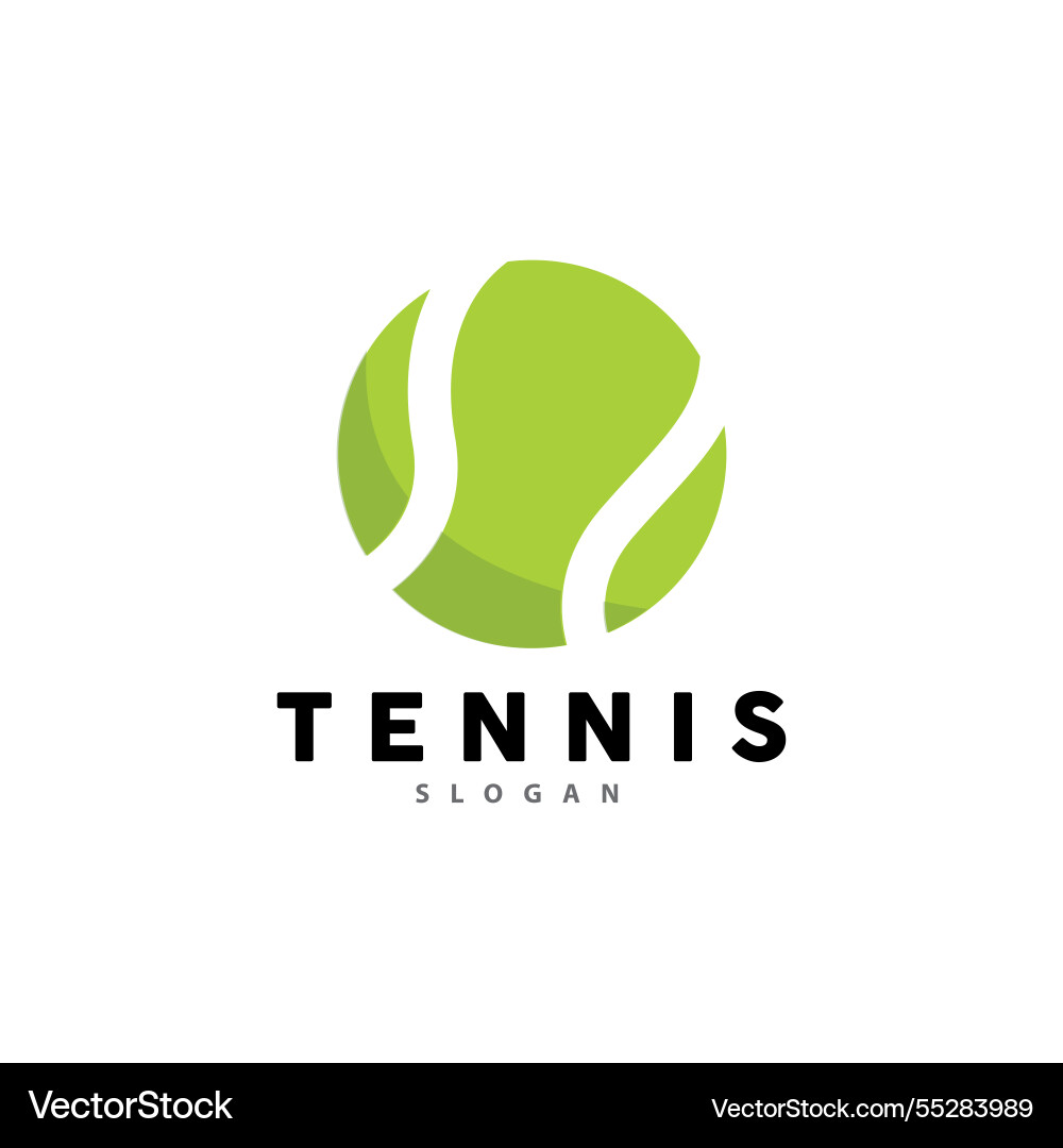 Tennis logo design tournament sport ball Tennis logo design tournament sport ball vector image