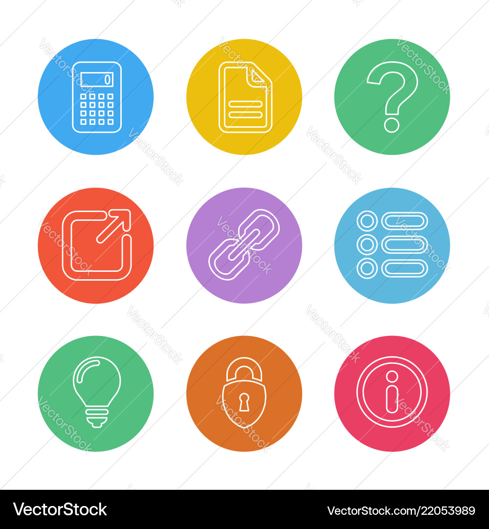 User interface buttons application multimedia vector image
