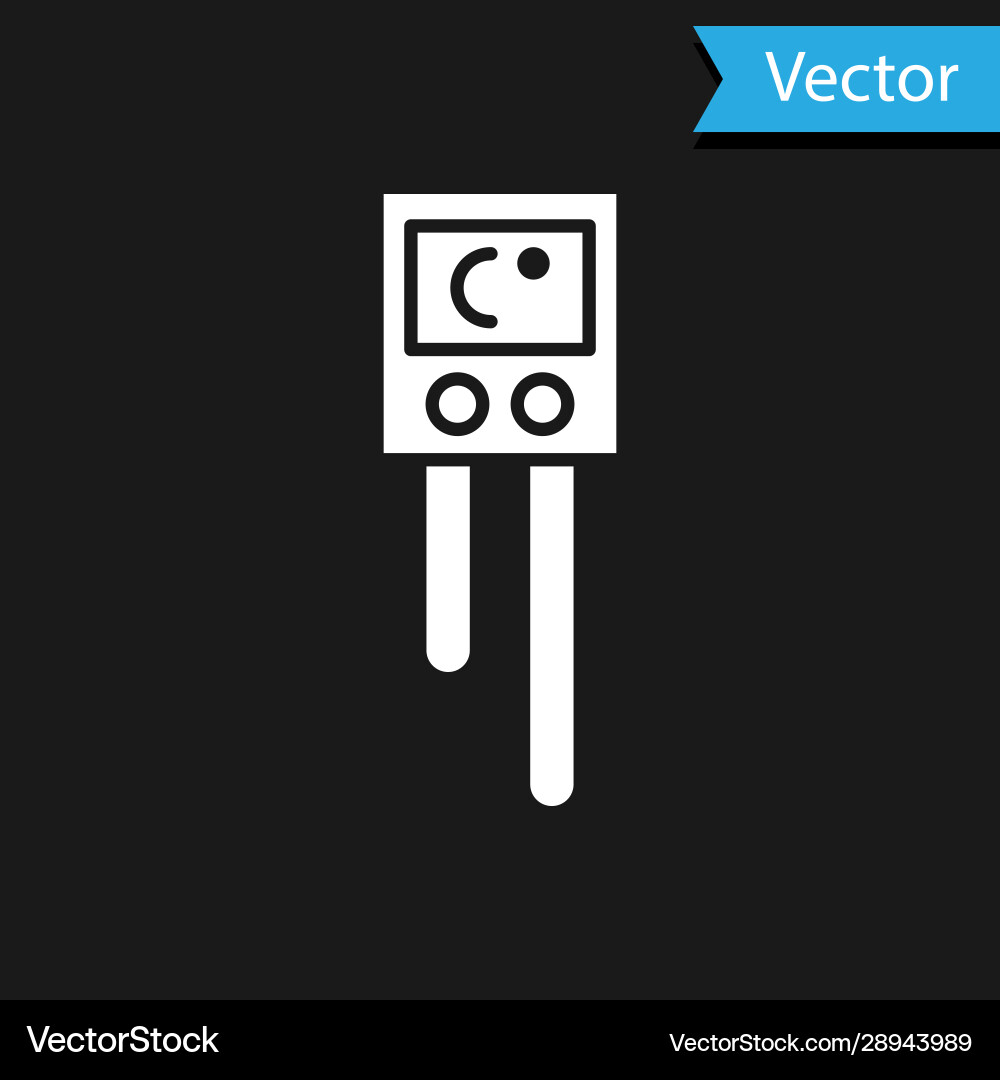White temperature and humidity sensor icon White temperature and humidity sensor icon vector image