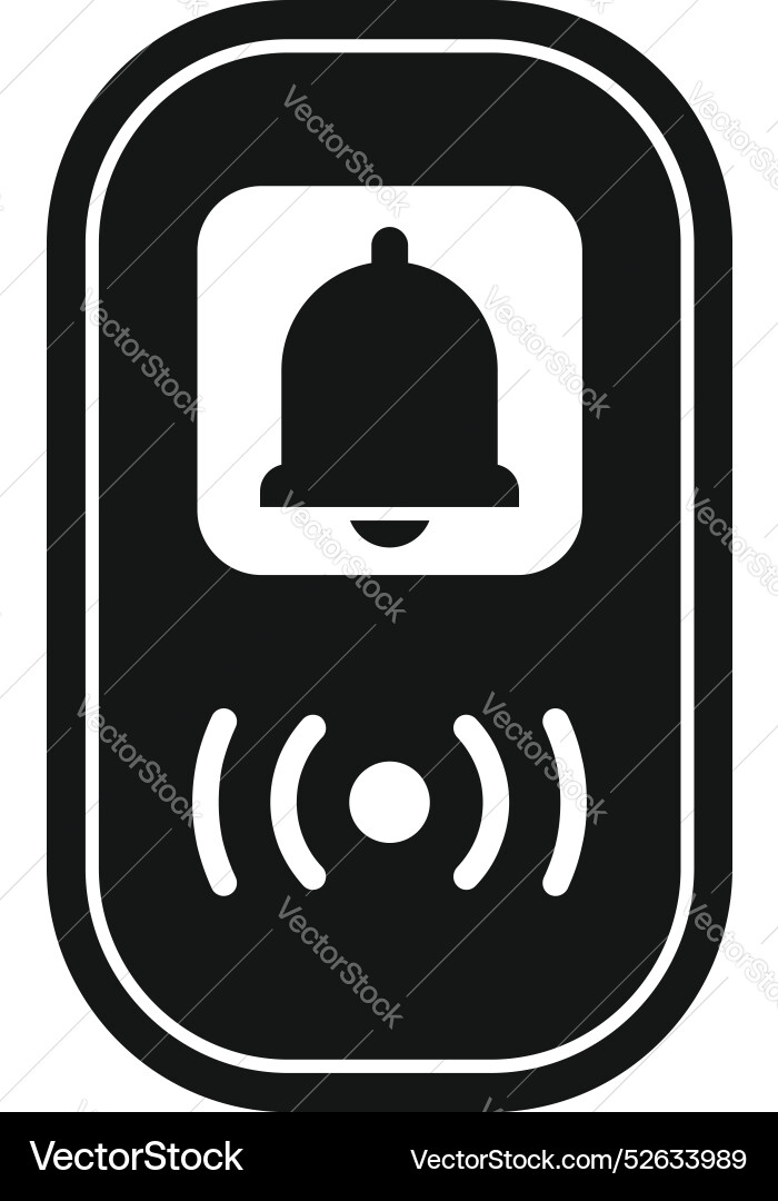 Wireless intercom system showing bell icon Wireless intercom system showing bell icon vector image