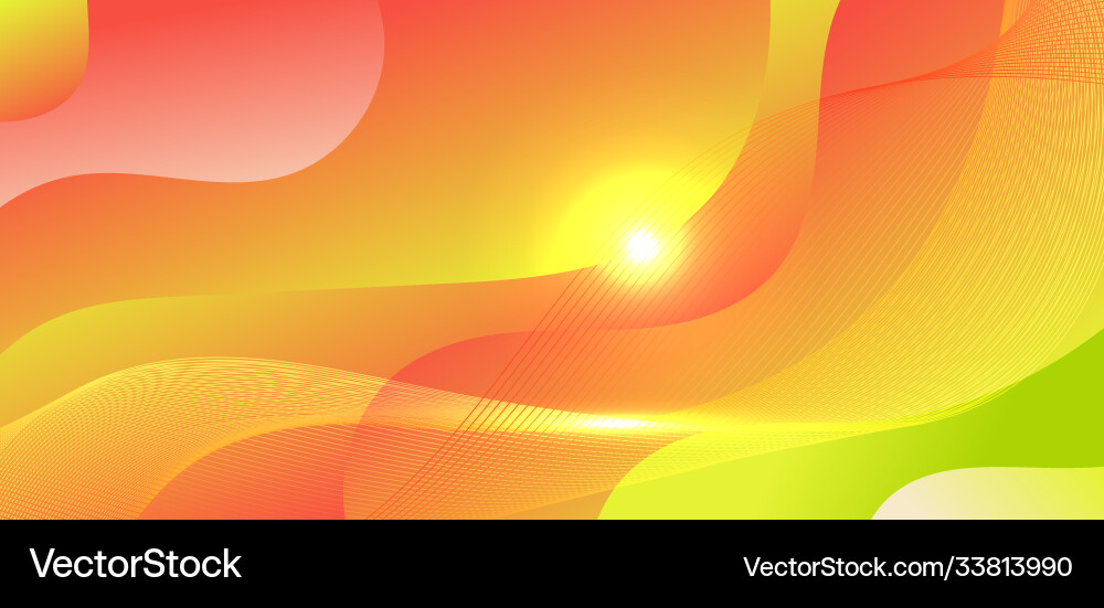 Abstract background green and red gradient wave Vector Image