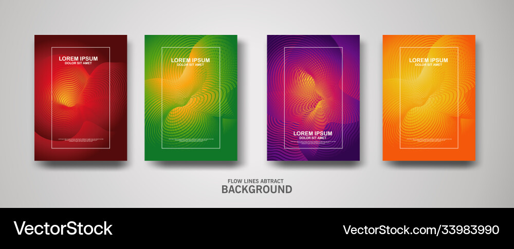 Abstract flow lines pattern background vector image