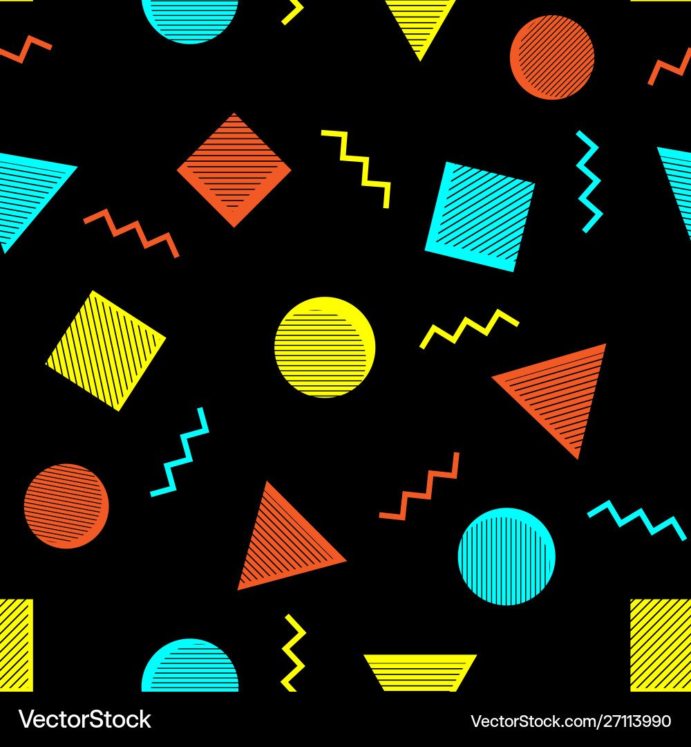 Abstract memphis style seamless pattern Vector Image