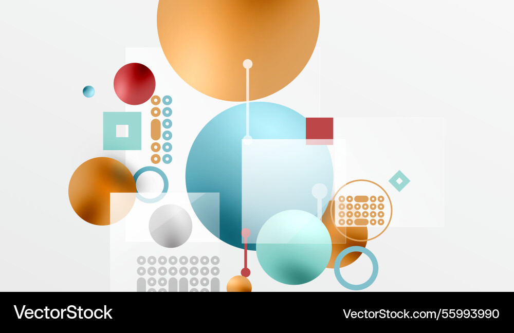 Circles and elements geometric abstract background Circles and elements geometric abstract background vector image