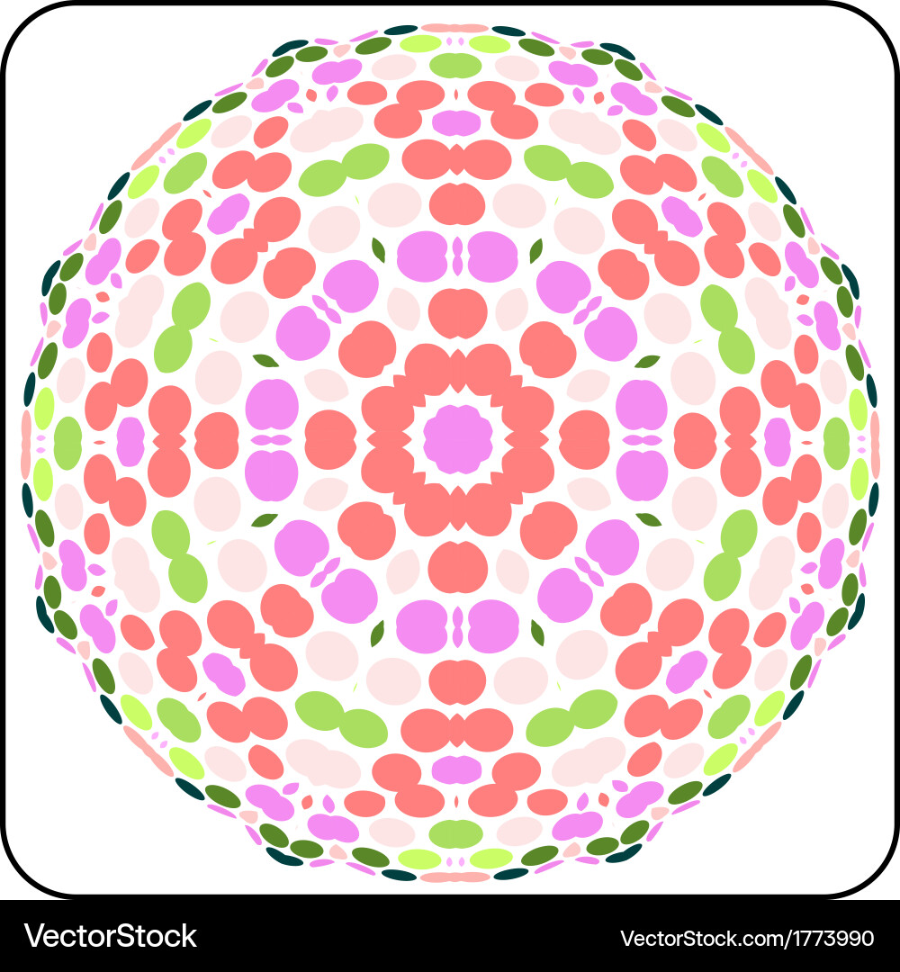 Circular colorful pattern vector image