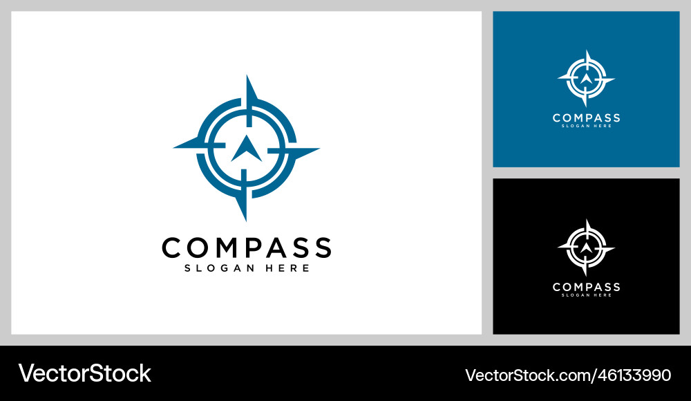 Compass logo design template Royalty Free Vector Image
