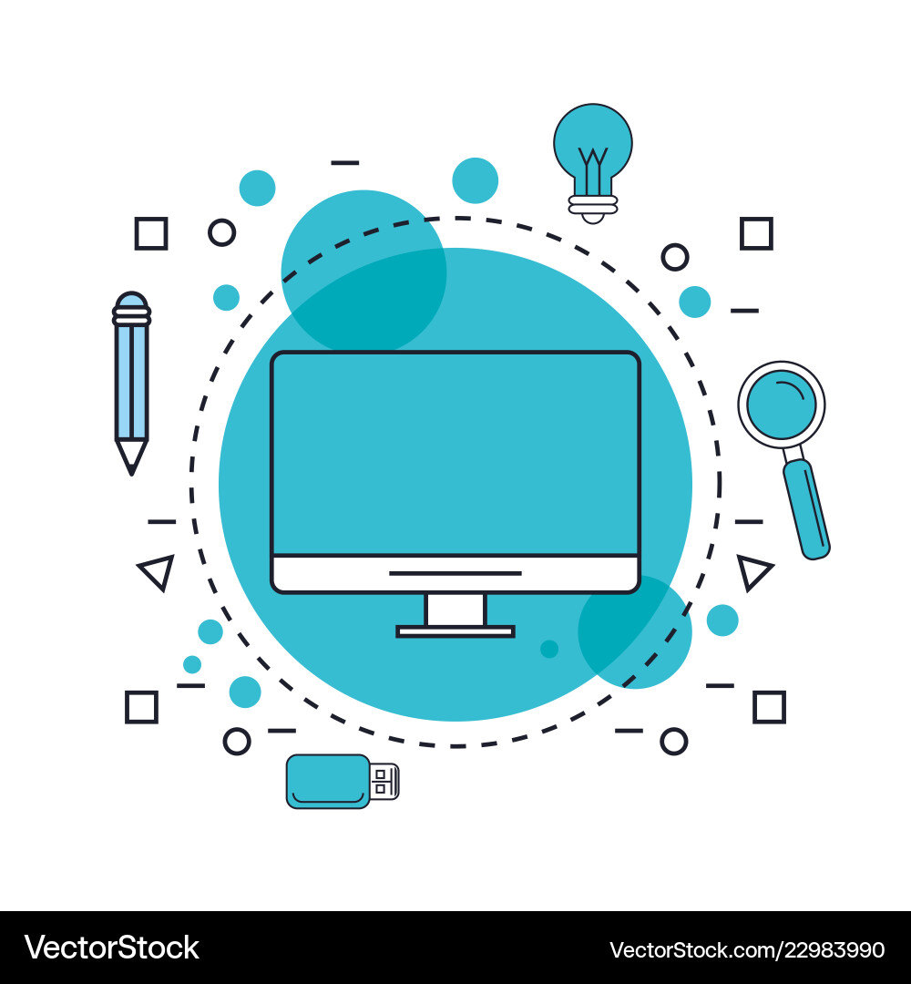 Computer internet tools Vector Image