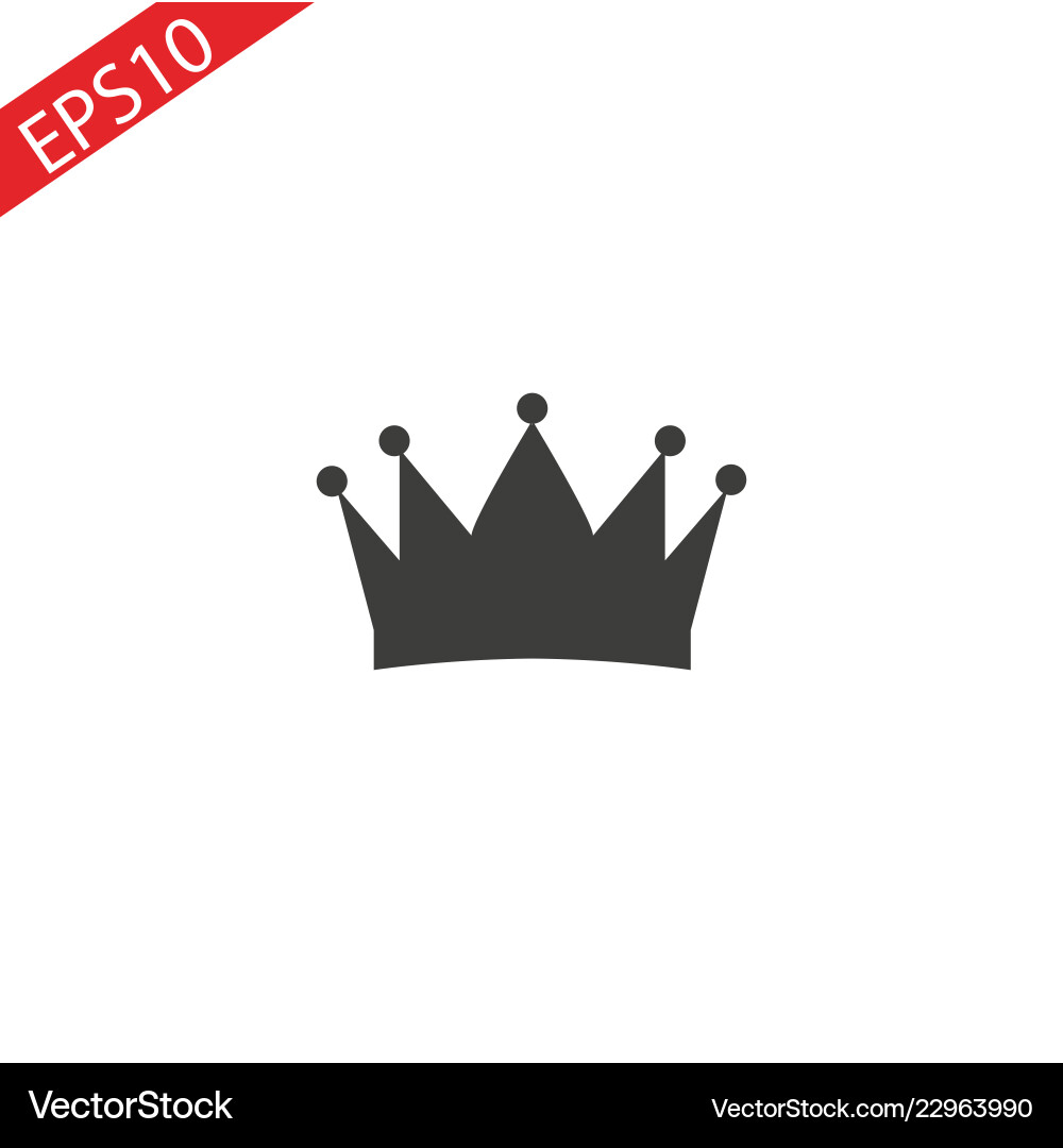 Crown icon black isolated Crown icon black isolated vector image