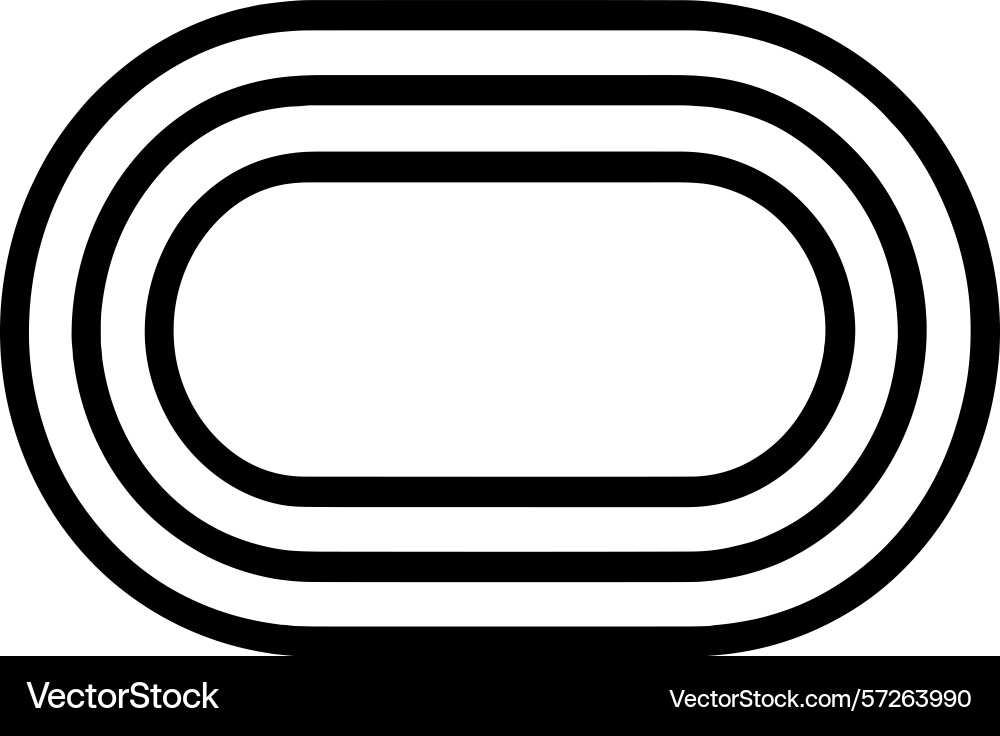 Design of a simple racetrack layout featuring Design of a simple racetrack layout featuring vector image