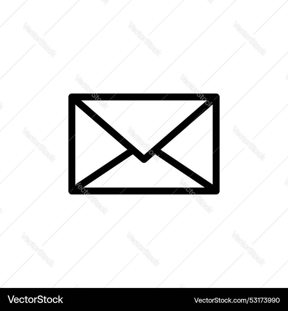 Envelope icon set mail message web symbol write Vector Image