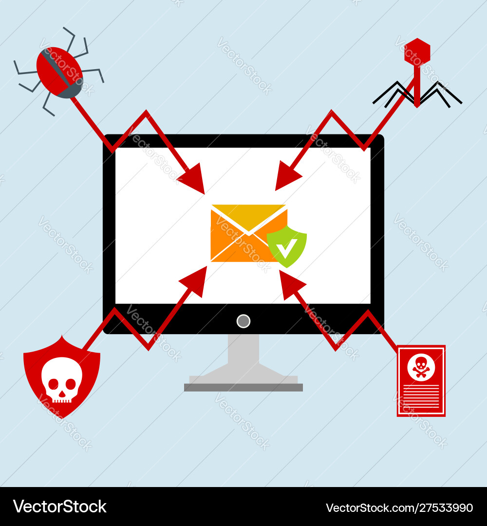 Hacker activity computeralert notification Hacker activity computeralert notification vector image