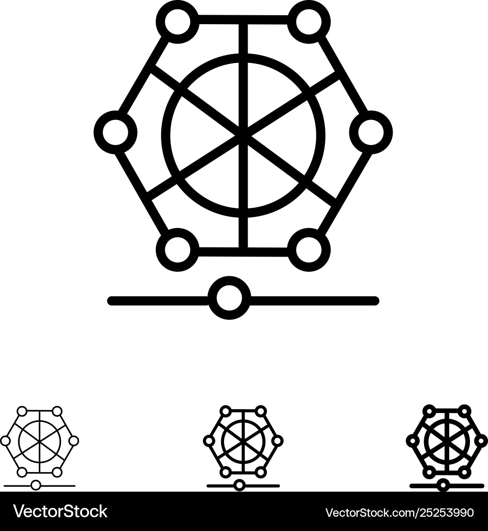 Machine learning language data bold and thin Machine learning language data bold and thin Vector Image