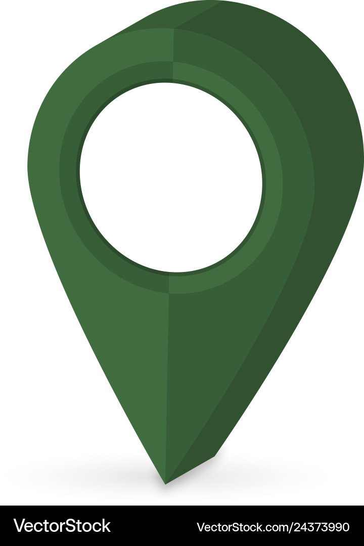 Map pointer 3d on a white background with shadow Map pointer 3d on a white background with shadow vector image