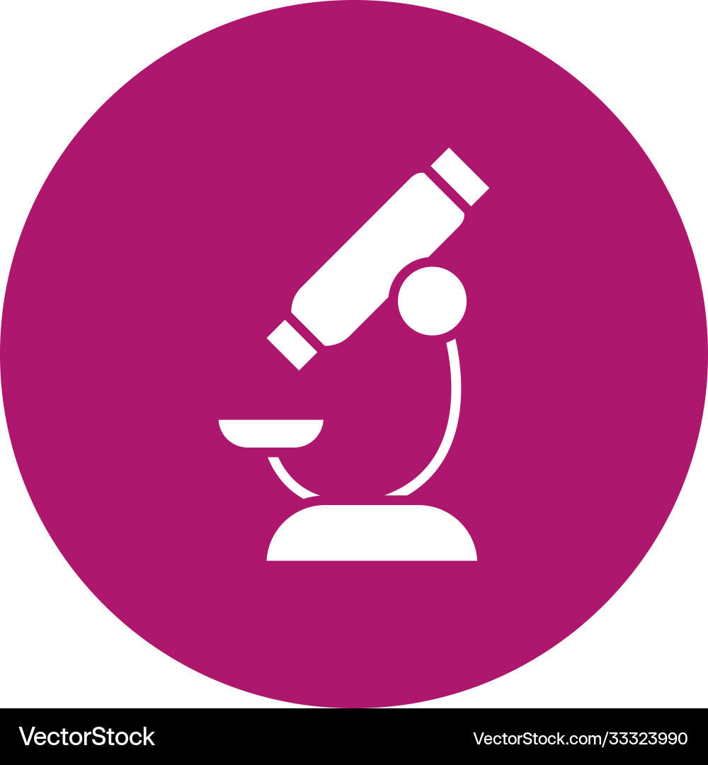 Microscope tool icon block style Vector Image