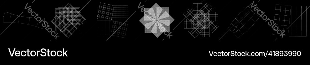 Mirrored tweaked irregular grid mesh grating Mirrored tweaked irregular grid mesh grating vector image