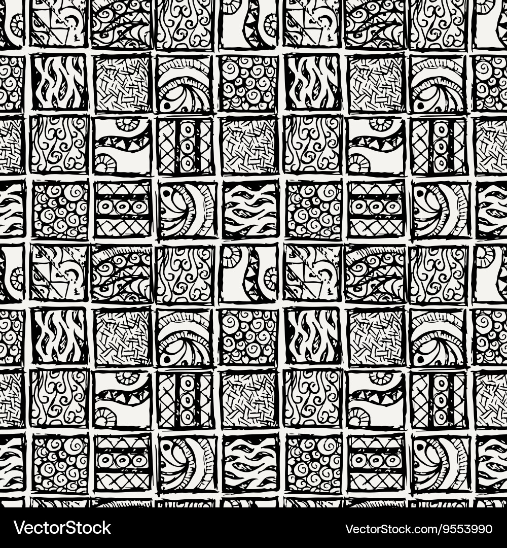 Patterned background in the style of maya vector image